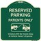 Signmission Designer Series-Reserved Parking Patients Violators Will Be Towed Away At, 18" x 18", G-1818-9902 A-DES-G-1818-9902 - alternate 1
